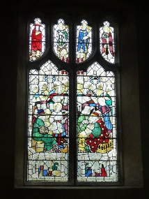 Stained glass window in Middleton Church. 