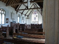 Inside Irstead Church.