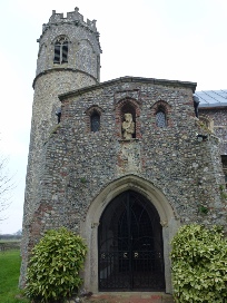 The porch at Potter Heigham Church. 