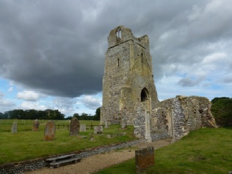The old church at Barningham Winter with storm clouds coming in. 