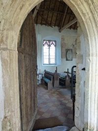 The entrance to Irstead Church. 