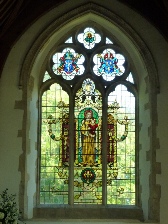 Stained glass window in St Mary's Church.
