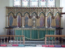 The altar in Fakenham Church. 