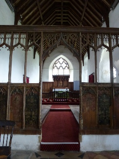 The altar in Saxthorpe Church.