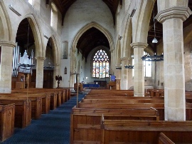 Inside St Martin's Church.