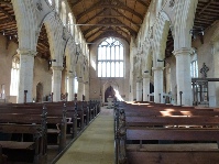 The main aisle in St Margaret's Church.