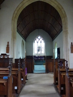 Inside Holy Cross Church.