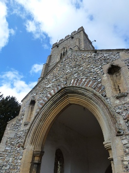 The porch and tower of Docking Church. 