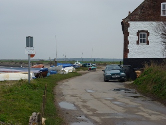 The roadway at Overy Staithe