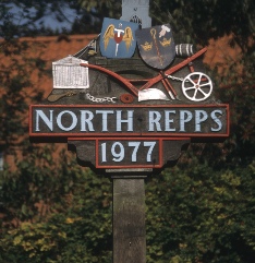 North Repps village sign.