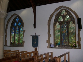 Two stained glass windows.