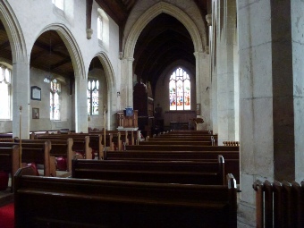 The aisle in Middleton St Mary.