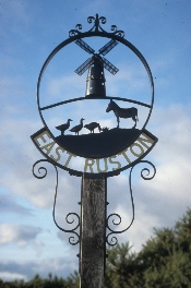 Esat Ruston village sign. 