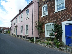 A pink house in Cley next Sea.