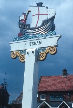 Flitcham village sign. 