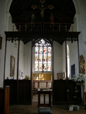 Inside Erpingham Church. 