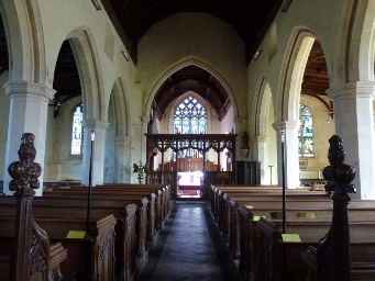Inside Filby Church.