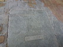 Memorial Stone in Thompson Church. 