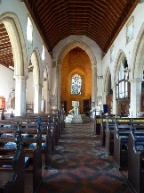 Inside Stalham Church. 