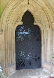 Ornate entrance to St Andrew's Church.