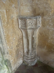In the porch at Hackford Church. 