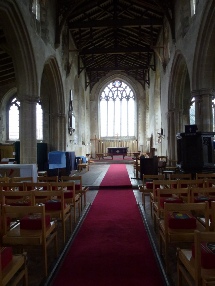 Inside Great Ellingham Church. 