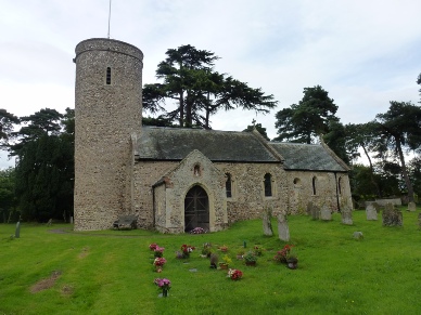 The church at Framingham Earl.