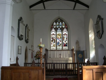 The altar in Aldborough Church.