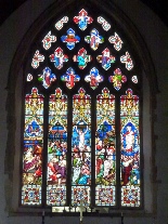 Beautiful stained glass window in Hindringham. 