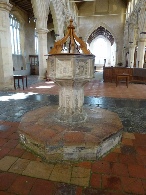 The font in St Margaret's Church.