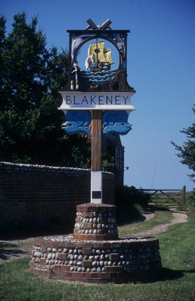 Village sign in Blakeney