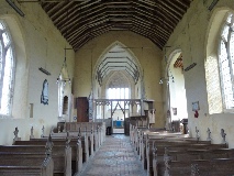 The aisle to the altar in Thompson Church. 