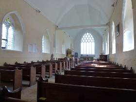 Inside St Mary's Church, Norton Subcourse.