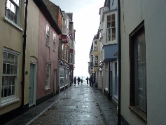 A lane leading to the sea in Cromer.