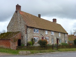 Old cottages in Hindringham.