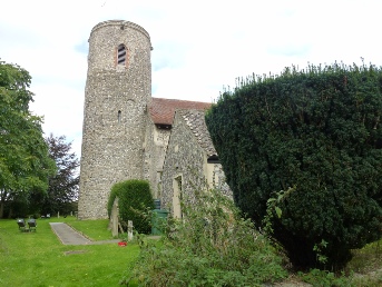 Round tower church in Tasburgh.