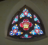 Small stained glass window in Foulsham Church.  