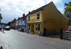 Painted properties in Burnham Market.