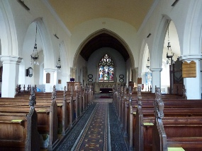 Inside St Mary's Church. 