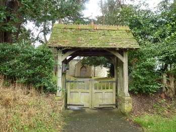 The lych gate at Framingham Earl.