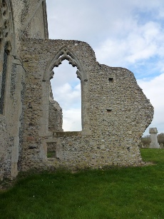 A ruined part of Great Walsingham Church.