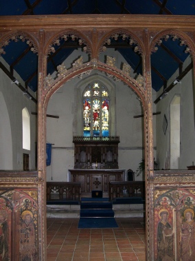The altar in Trimingham Church.