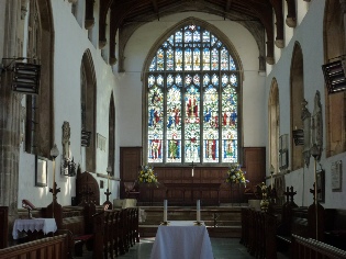 Staine glass window in Terrington St Clement.