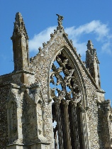 The ruined part of St Margaret's Church.