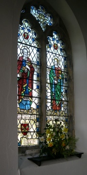 Stained glass window in Aldborough Church.