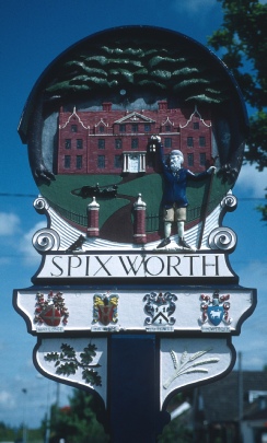 Spixworth village sign.
