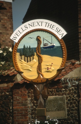 Village sign for Wells next the Sea.