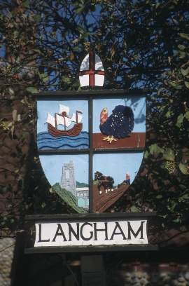 Langham village sign.