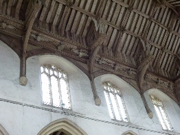The roof of St Agnes Church. 