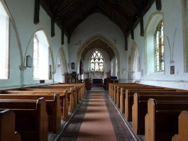 The aisle in Warham Church.
